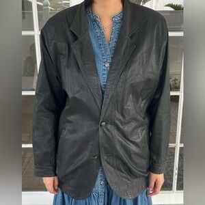 Leather black jacket